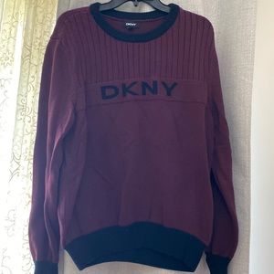 DKNY mens large crew neck sweater